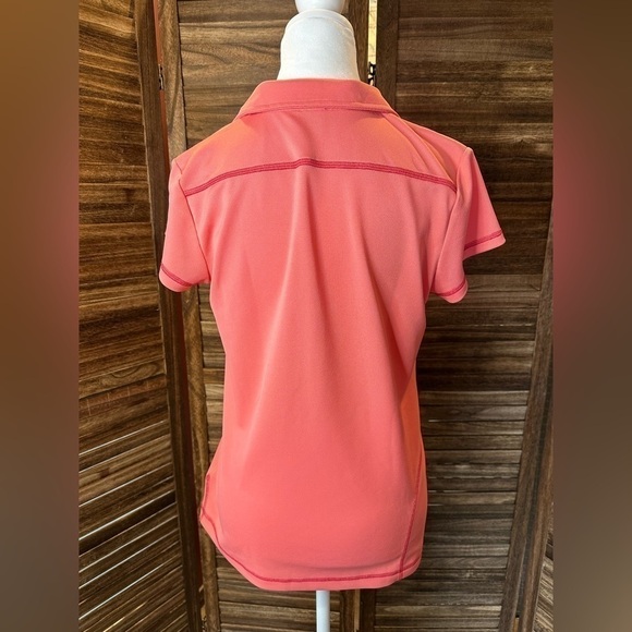 Talbots Golf Polo Shirt w/ Pocket in coral pink - Picture 3 of 9